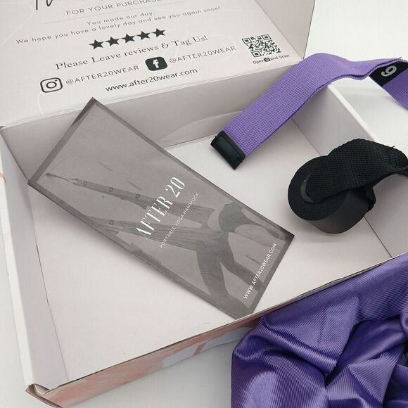 After 20 Yoga Hammock Swing Trapeze Sling Elastic Stretch Purple Silky Aerial - Picture 3 of 7